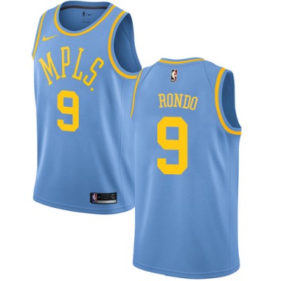 Nike Los Angeles Lakers #9 Rajon Rondo Royal Blue Youth NBA Swingman Hardwood Classics Jersey